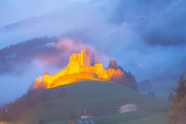 Tyrol, Austria. Heinfels castle in Pustertal valley clipart