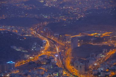 Roads to Zamzam Tower, Saudi Arabia clipart