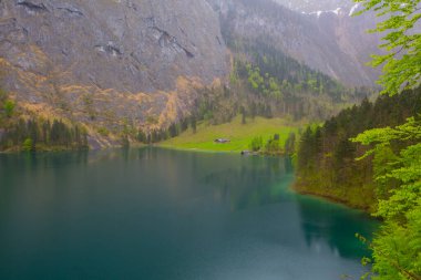  Almanya Bayern 'deki Konigssee Gölü 