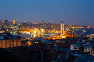 İstanbul 'un tarihi yerleri ve Marmara Denizi' nin havadan görünüşü