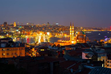 İstanbul 'un tarihi yerleri ve Marmara Denizi' nin havadan görünüşü