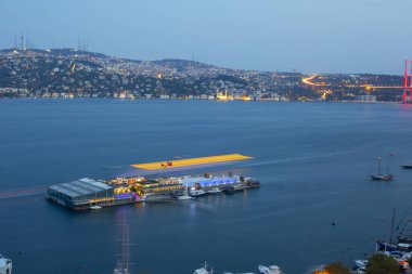 İstanbul 'un tarihi yerleri ve Marmara Denizi' nin havadan görünüşü