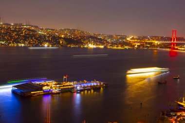 İstanbul 'un tarihi yerleri ve Marmara Denizi' nin havadan görünüşü