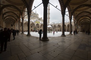 Bir kış sabahı İstanbul 'un en tanınmış yerleri.