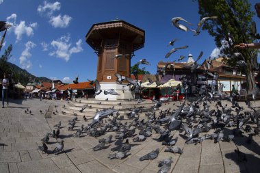 Saraybosna 'nın kalbi olan Bascarsija' nın merkezinde yer alan Sebilj Çeşmesi, 1753 yılında Mehmet Paşa Kukavica tarafından inşa edildi..