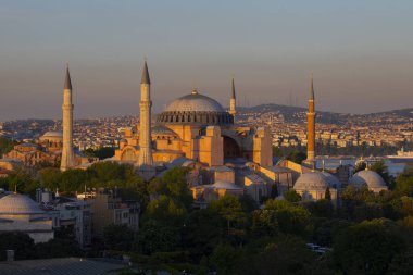 İstanbul Sultanahmet Camii, Ayasofya ve Camlca Camii 'nin havadan görünüşü