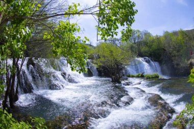 Şelaleler Martin Brod Una Ulusal Parkı Bosna