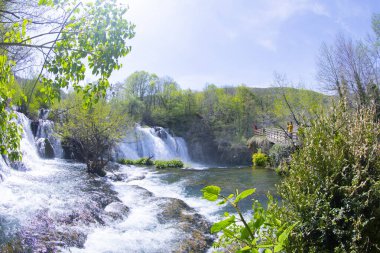 Şelaleler Martin Brod Una Ulusal Parkı Bosna
