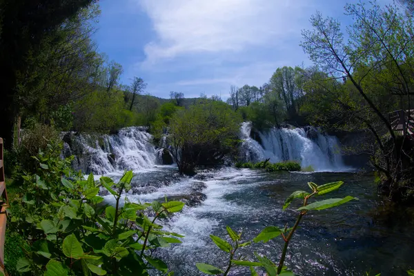 Şelaleler Martin Brod Una Ulusal Parkı Bosna