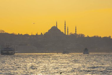 Suleymaniye Mosque and the Ferries of Istanbul