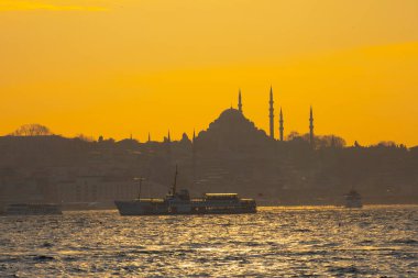 Suleymaniye Mosque and the Ferries of Istanbul