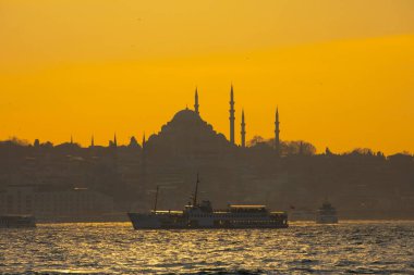 Suleymaniye Mosque and the Ferries of Istanbul