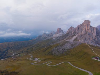 Passo di Giau hava manzarası