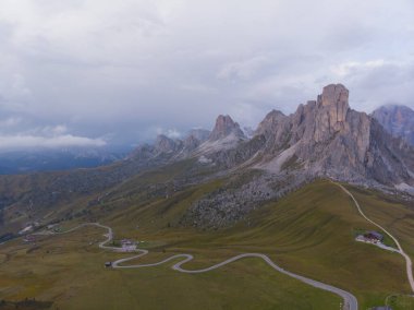 Passo di Giau hava manzarası