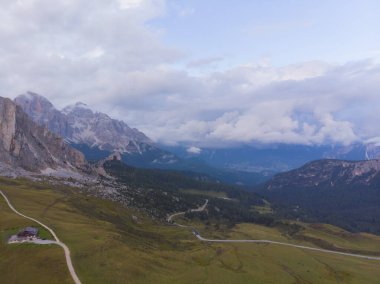 Passo di Giau hava manzarası