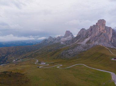 Passo di Giau hava manzarası
