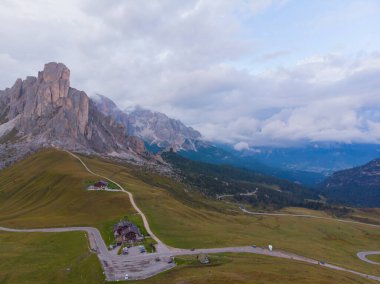 Passo di Giau hava manzarası