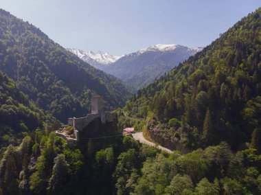 Kackar Dağları Zilkale 'nin havadan görünüşü