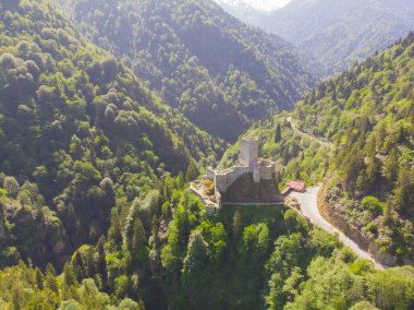 Kackar Dağları Zilkale 'nin havadan görünüşü