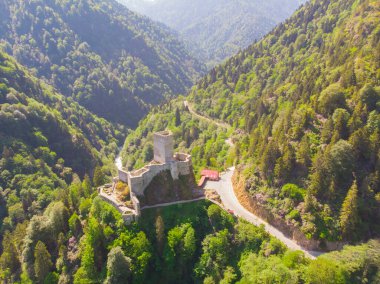 Kackar Dağları Zilkale 'nin havadan görünüşü
