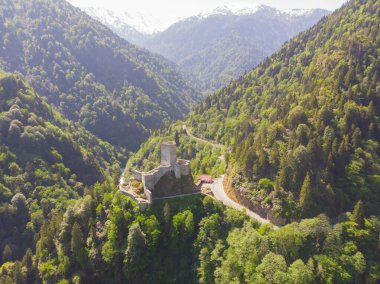 Kackar Dağları Zilkale 'nin havadan görünüşü