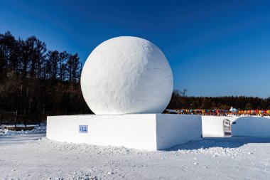 Snow Sculptures - Winter Scenery of Jingyuetan National Forest Park, Changchun, China