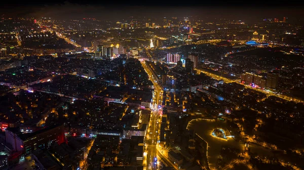 Festival sırasında Changchun City, Çin 'de kış gecesi sahnesi