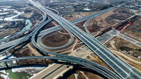 Brückenüberführung Bau Changchun China — Stockfoto