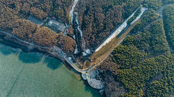 Εθνικό Δασικό Πάρκο Jingyuetan Στο Changchun Της Κίνας Στις Αρχές — Φωτογραφία Αρχείου