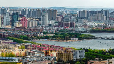 Changchun, Çin 'in kentsel alanındaki mimari manzara