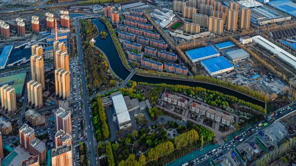 Het Stedelijke Landschap Van China Changchun Economic Technological Development Zone — Stockfoto