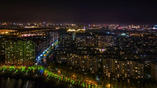 Ночной Вид Парк Наньси Китайском Чанчуне Летом — стоковое фото