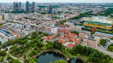 Cityscape of Changchun, China in summer