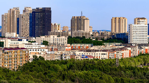 Cityscape of Changchun, China in summer