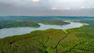 Yazın Changchun, Çin 'deki Jingyuetan Ulusal Orman Parkı manzarası