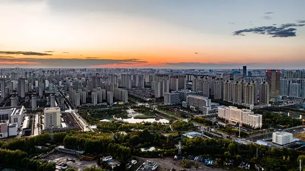 stock image Landscape of the new southern city in Changchun, China, under construction