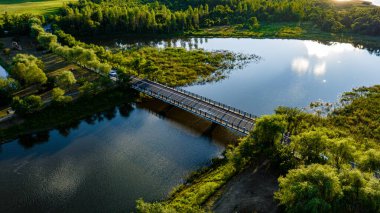 Yazın Changchun, Çin 'deki Jingyuetan Wetland Parkı