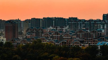 Changchun şehrinin sonbahar şehir manzarası, Çin
