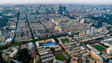 Changchun şehrinin sonbahar şehir manzarası, Çin