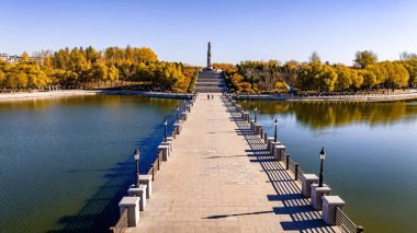 Changchun Dünya Heykel Parkı, Çin 'in sonbahar manzarası