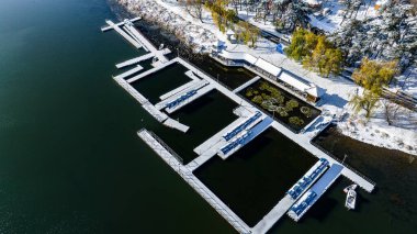 Kardan sonra Çin, Changchun 'daki Nanhu Parkı' nın manzarası.