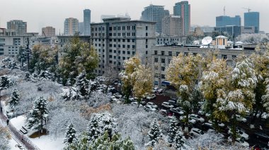 Kardan sonra Çin 'deki Changchun şehrinin mimari manzarası