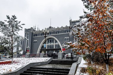 Kardan sonra Çin 'deki Changchun şehrinin mimari manzarası