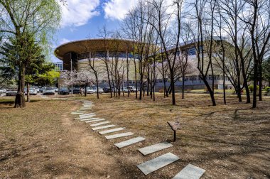 Jilin Üniversitesi, Changchun, Çin 'in yenilikçi kampüsünün mimari manzarası