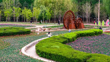 Changchun, Çin 'deki Changchun Parkı' nın manzarası.