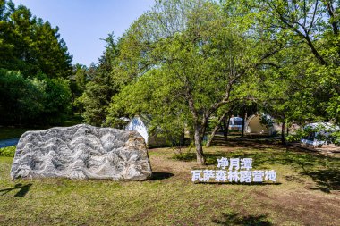 Jingyuetan Ulusal Orman Parkı 'ndaki Vasa Orman Kampı Sahnesi, Changchun, Çin