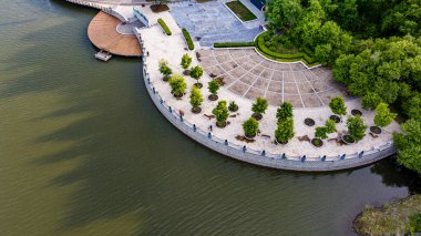 Wangtan Meydanı Jingyuetan Ulusal Orman Parkı, Changchun, Çin Yazın