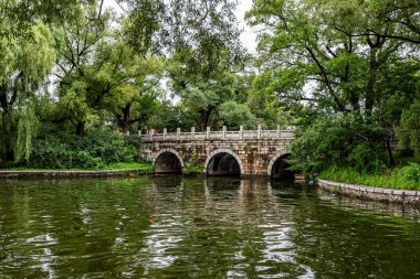 Shenyang, Çin 'deki Beiling Park Manzarası