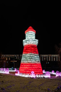 Buz Heykeli Gece Görüşü - 6. Çin Changchun Buzu ve Yeni Kar Dünyası