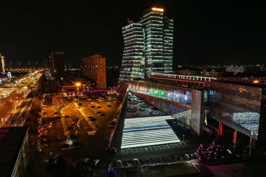 Festival sırasında Changchun, Çin 'in gece manzarası